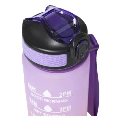 Xenos Drinkflessen|Kerstcadeaus-Motivatie waterfles - paars/roze - 1 liter
