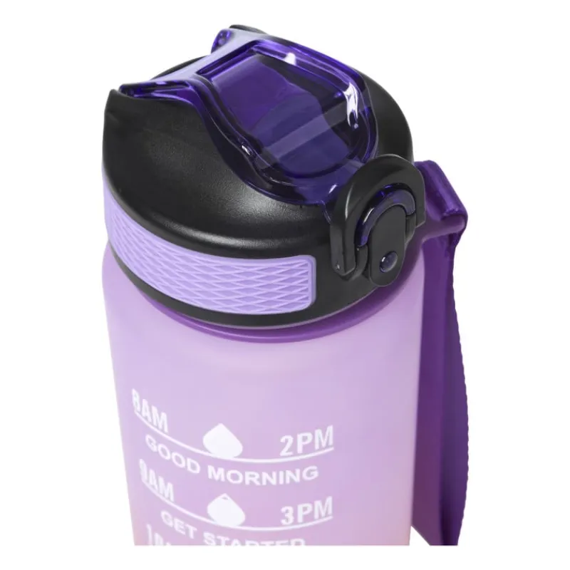 Xenos Drinkflessen|Kerstcadeaus-Motivatie waterfles - paars/roze - 1 liter