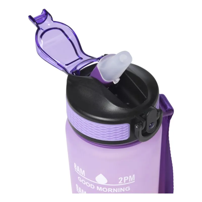 Xenos Drinkflessen|Kerstcadeaus-Motivatie waterfles - paars/roze - 1 liter
