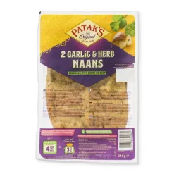 Xenos Indiase Keuken|Pasta, Rijst En Wraps-Naanbrood knoflook en koriander - Patak's - 260 g