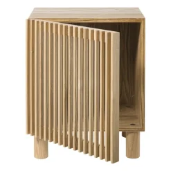 Xenos Nachtkastjes-Nachtkastje Japandi - bruin - 50x40x33 cm