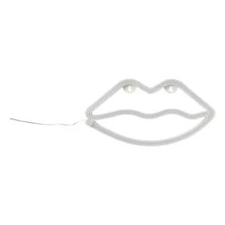 Xenos Led Lampen-Neon LED lamp lippen - roze - 15x28x2 cm