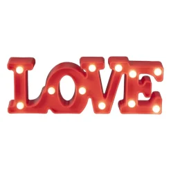Xenos Led Lampen-Neon LED lamp LOVE - rood - 30x10 cm