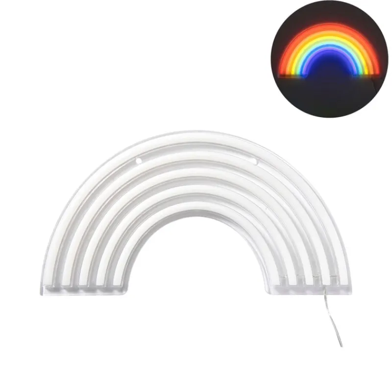 Xenos Led Lampen-Neon LED lamp regenboog - multikleur - 30x16 cm