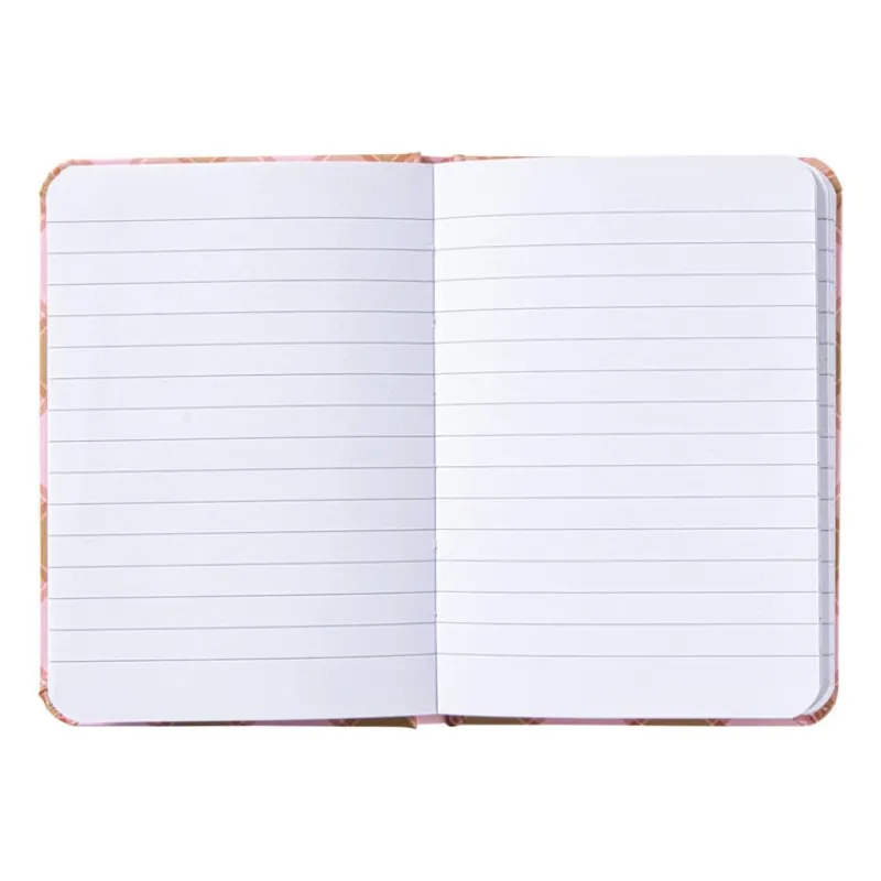 Xenos Kerstcadeaus-Notitieboekje - roze - 10.5x14.8 cm