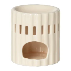 Xenos Oliebranders-Oliebrander streep - beige - ø8.5x9 cm