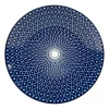 Xenos Borden-Ontbijtbord blue print - diamonds - ⌀21 cm
