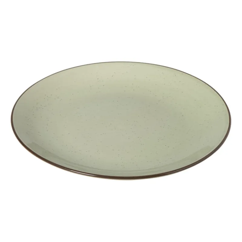 Xenos Borden-Ontbijtbord Emma - lichtgroen - ø21x2.5 cm