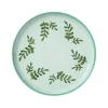 Xenos Borden|Kerstservies-Ontbijtbord jolie - groen - ø21x2.1 cm