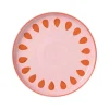 Xenos Borden|Kerstservies-Ontbijtbord jolie - roze - ø21x2.1 cm