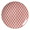 Xenos Borden-Ontbijtbord Mirna bloem - rood/wit - ø22x2 cm