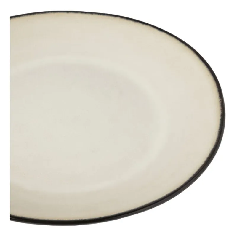 Xenos Borden-Ontbijtbord Roots - beige - ø22x2.5 cm