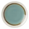 Xenos Borden-Ontbijtbord Roots - turquoise - ø22x2.5 cm