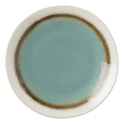 Xenos Borden-Ontbijtbord Roots - turquoise - ø22x2.5 cm