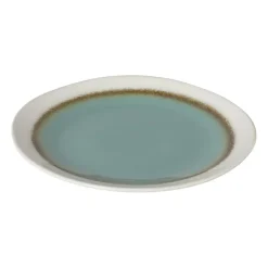 Xenos Borden-Ontbijtbord Roots - turquoise - ø22x2.5 cm