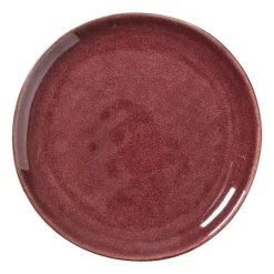 Xenos Borden-Ontbijtbord Toscane - bordeauxrood - ø20.5 cm