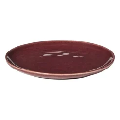 Xenos Borden-Ontbijtbord Toscane - bordeauxrood - ø20.5 cm