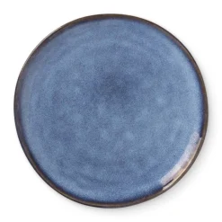Xenos Borden-Ontbijtbord Toscane - donkerblauw - ø20.5 cm