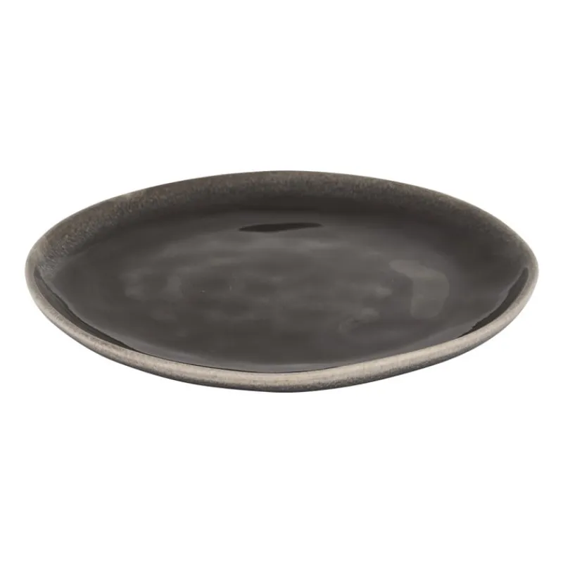 Xenos Borden-Ontbijtbord Toscane - zwart - ø20.5 cm