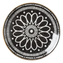 Xenos Borden-Ontbijtbord Yara - zwart - ⌀21.2 cm