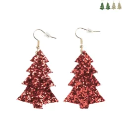 Xenos Kerstcadeaus-Oorbellen xmas tree - diverse kleuren