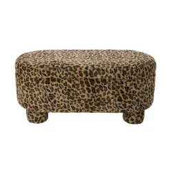 Xenos Bankjes-Opbergbank luipaard dodo - bruin - 43x100x42 cm