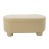 Xenos Bankjes-Opbergbank teddy dodo - beige - 43x100x42 cm