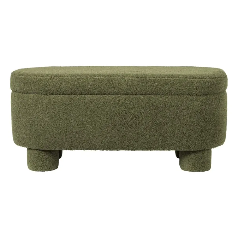 Xenos Bankjes-Opbergbank teddy dodo - groen - 43x100x42 cm