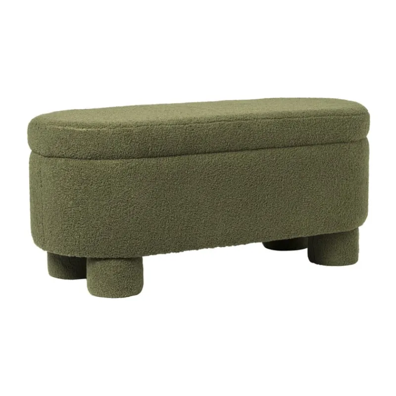 Xenos Bankjes-Opbergbank teddy dodo - groen - 43x100x42 cm