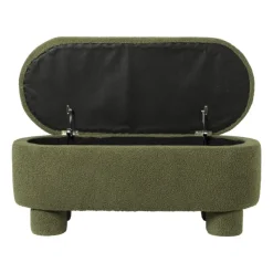 Xenos Bankjes-Opbergbank teddy dodo - groen - 43x100x42 cm