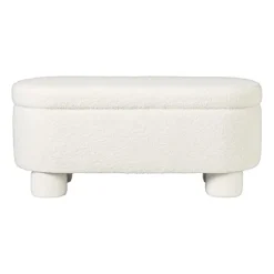 Xenos Bankjes-Opbergbank teddy dodo - wit - 43x100x42 cm