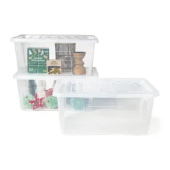 Xenos Opbergboxen-Opbergbox Quasar - set van 3 - 50 liter