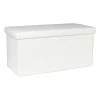 Xenos Opbergboxen-Opbergbox Teddy opvouwbaar - wit - 38x76x38 cm