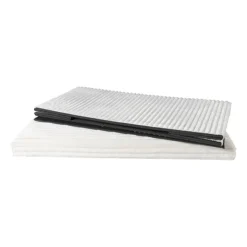 Xenos Opbergboxen-Opbergbox teddy rib rechthoekig - wit - 38x76x38 cm
