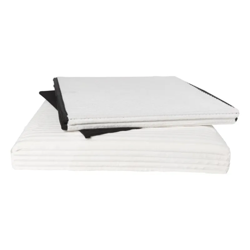 Xenos Opbergboxen-Opbergbox teddy rib vierkant - wit - 38x38x38 cm