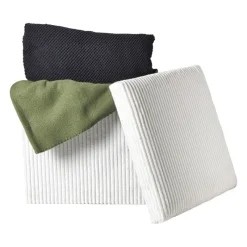 Xenos Opbergboxen-Opbergbox teddy rib vierkant - wit - 38x38x38 cm