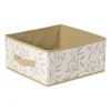 Xenos Opbergboxen-Opbergdoos leafs - bruin/beige - 15x30x30 cm