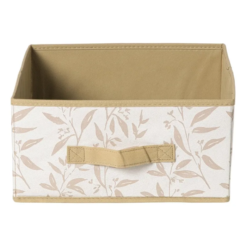 Xenos Opbergboxen-Opbergdoos leafs - bruin/beige - 15x30x30 cm