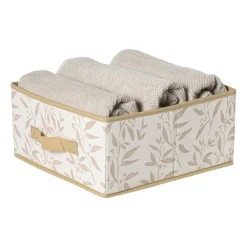 Xenos Opbergboxen-Opbergdoos leafs - bruin/beige - 15x30x30 cm