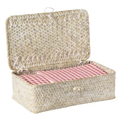 Xenos Opbergboxen|Kerstcadeaus-Opbergdoos zeegras - naturel - 7.5x24x14 cm