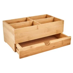 Xenos Sieraden Opbergen|Opbergboxen-Opberger met lade bamboe - 27x15x11 cm
