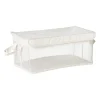 Xenos Opbergbakken|Opbergboxen-Opbergmand met handvatten - wit - 25x44x20 cm