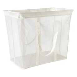 Xenos Opbergbakken|Opbergboxen-Opbergmand met handvatten - wit - 53x46x33 cm