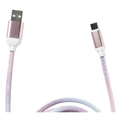Xenos Opladers-Oplaadkabel USB naar USB-C - 2 meter - regenboog