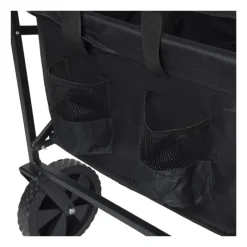 Xenos Festivals-Opvouwbare bolderkar - zwart - 103x54x108 cm