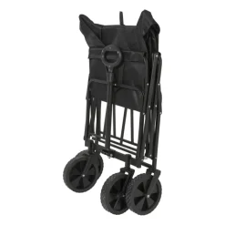 Xenos Festivals-Opvouwbare bolderkar - zwart - 103x54x108 cm