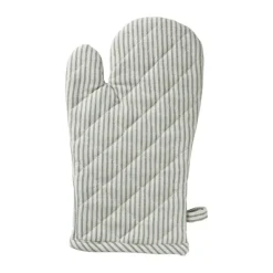 Xenos Ovenwanten-Ovenwant gestreept - groen/wit - 18x32 cm