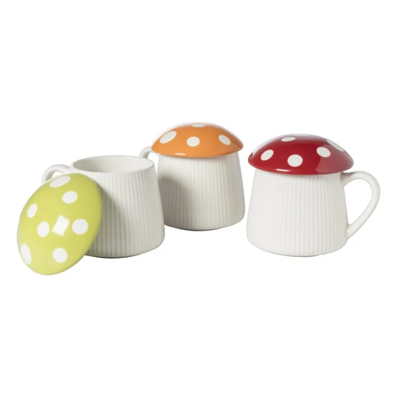 Xenos Mokken-Paddenstoel mok - oranje - 350 ml