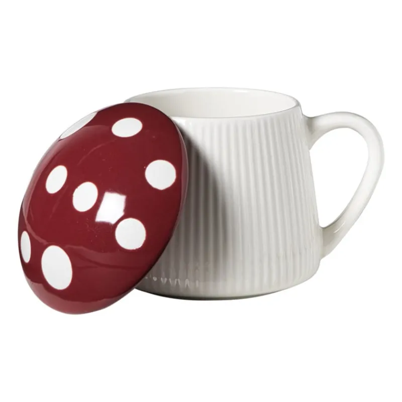 Xenos Mokken-Paddenstoel mok - rood - 350 ml