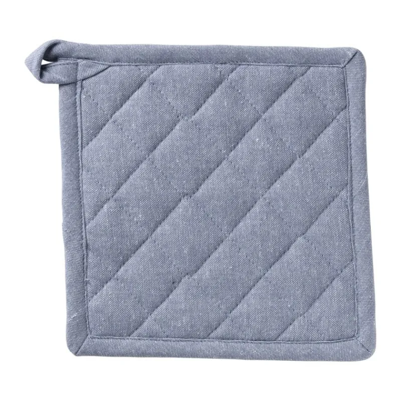 Xenos Pannenlappen-Pannenlap denim - blauw - 20x20 cm
